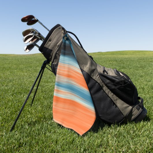 Serviette De Golf Motif à rayures bleu orange (Vert)