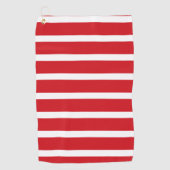 Serviette De Golf Motif à rayures rouges et blanches (Devant)