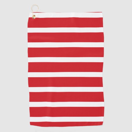 Serviette De Golf Motif à rayures rouges et blanches (Devant)