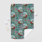 Serviette De Golf Motif à thème tropical surf rétro (En situation)