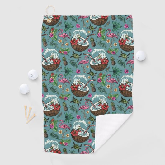 Serviette De Golf Motif à thème tropical surf rétro (En situation)