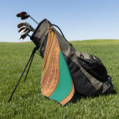 Serviette De Golf motif abstrait. (Vert)