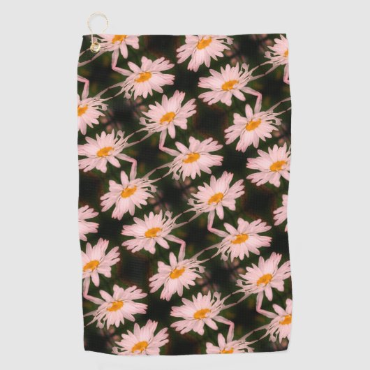 Serviette De Golf Motif Abstrait blanc Fleur de marguerite (Devant)