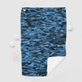Serviette De Golf Motif Abstrait Bleu Noir (En situation)
