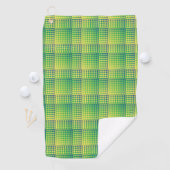Serviette De Golf Motif Abstrait Damier Vert Bleu (En situation)