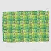 Serviette De Golf Motif Abstrait Damier Vert Bleu (Horizontal)