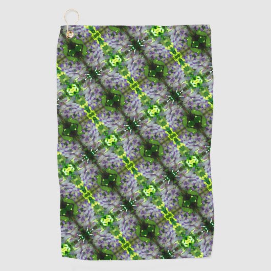 Serviette De Golf Motif Abstrait de fleurs de glycine violette (Devant)