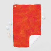 Serviette De Golf Motif abstrait orange rouge (En situation)