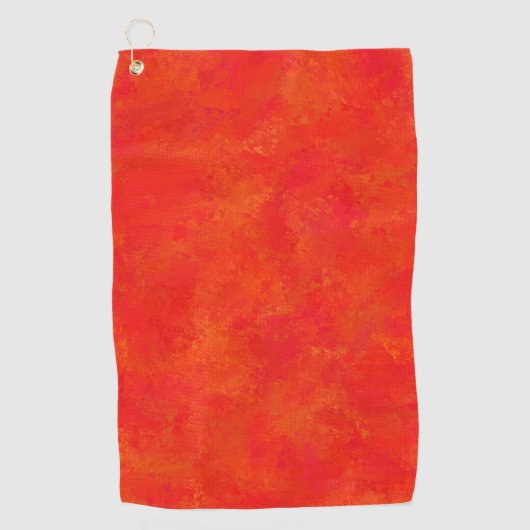 Serviette De Golf Motif abstrait orange rouge (Devant)