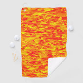 Serviette De Golf Motif Abstrait orange rouge jaune (En situation)