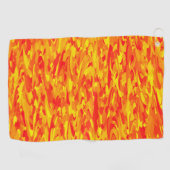Serviette De Golf Motif Abstrait orange rouge jaune (Horizontal)