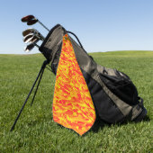 Serviette De Golf Motif Abstrait orange rouge jaune (Vert)