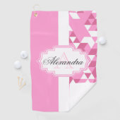 Serviette De Golf Motif Abstrait rose (En situation)