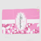 Serviette De Golf Motif Abstrait rose (Horizontal)