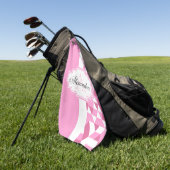 Serviette De Golf Motif Abstrait rose (Vert)