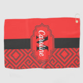 Serviette De Golf Motif Abstrait rouge (Horizontal)