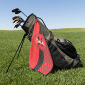Serviette De Golf Motif Abstrait rouge (Vert)