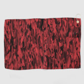 Serviette De Golf Motif Abstrait Rouge Noir (Horizontal)