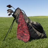 Serviette De Golf Motif Abstrait Rouge Noir (Vert)