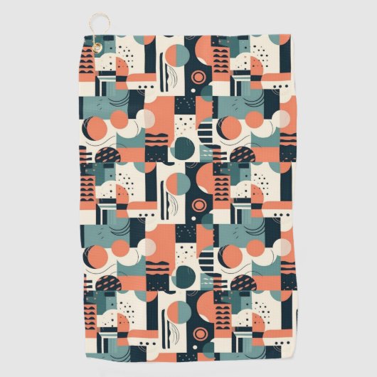 Serviette De Golf Motif Abstrait sans fil minimal - géométrique (1) (Devant)