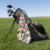 Serviette De Golf Motif Abstrait sans fil minimal - géométrique (1) (Vert)