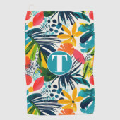 Serviette De Golf Motif Abstrait Tropical personnalisé (Devant)