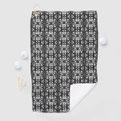 Serviette De Golf Motif abstrait unique noir et blanc (En situation)