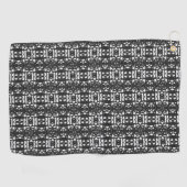 Serviette De Golf Motif abstrait unique noir et blanc (Horizontal)