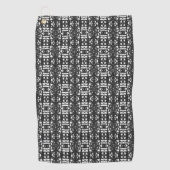 Serviette De Golf Motif abstrait unique noir et blanc (Devant)