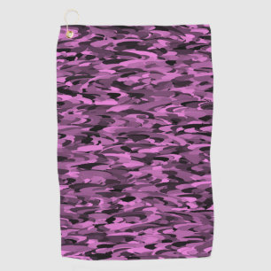 Serviette De Golf Motif Abstrait Violet Noir