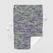 Serviette De Golf Motif Abstrait violet vert (En situation)