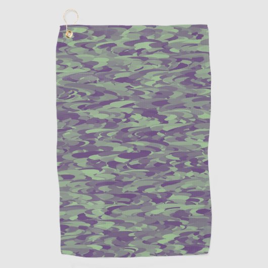 Serviette De Golf Motif Abstrait violet vert (Devant)