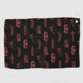 Serviette De Golf Motif aéroporté (rouge) (Horizontal)