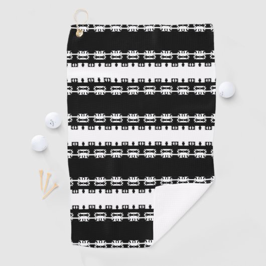 Serviette De Golf Motif africain Ebony Rhythm (En situation)