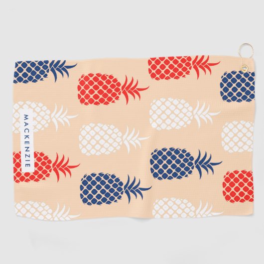 Serviette De Golf Motif ananas (Horizontal)