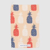 Serviette De Golf Motif ananas (Devant)