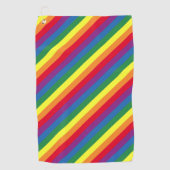 Serviette De Golf Motif arc-en-ciel diagonal (Devant)