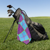 Serviette De Golf Motif Argyle Classique (Vert)