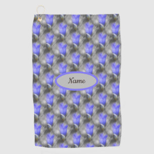Serviette De Golf Motif artistique de fleur de gentiane personnalisé