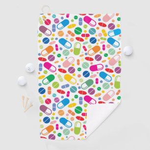Serviette De Golf Motif au néon coloré de drogue