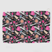 Serviette De Golf Motif au néon de maquillage (Horizontal)