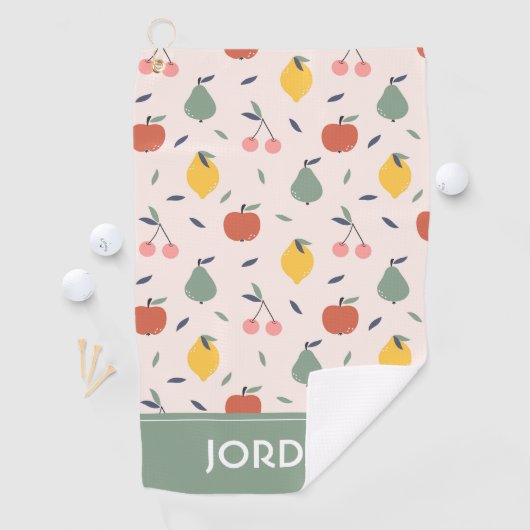 Serviette De Golf Motif aux fruits mignons (En situation)