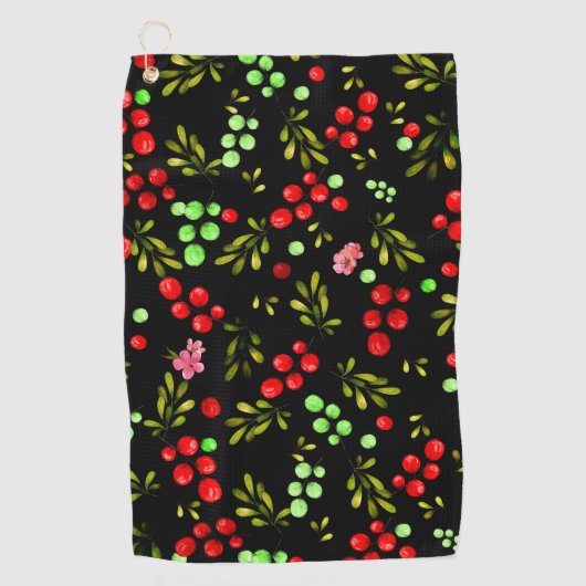 Serviette De Golf Motif Berries (Devant)