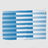 Serviette De Golf Motif Bleu Blanc rayé (Horizontal)