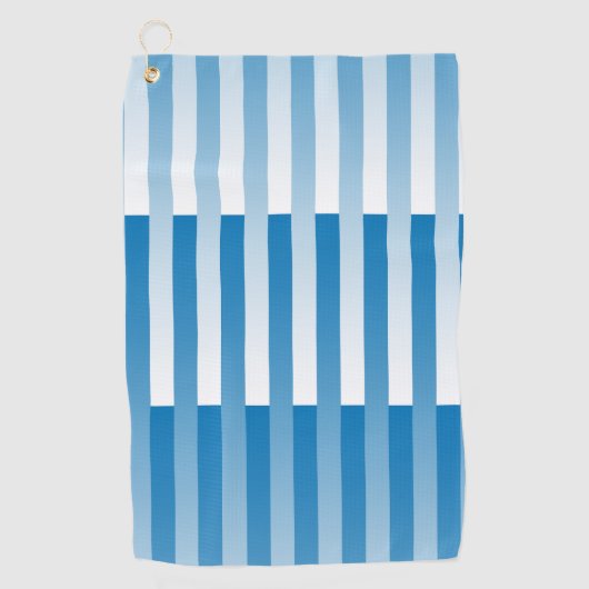 Serviette De Golf Motif Bleu Blanc rayé (Devant)