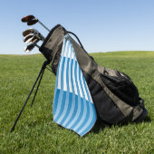 Serviette De Golf Motif Bleu Blanc rayé (Vert)