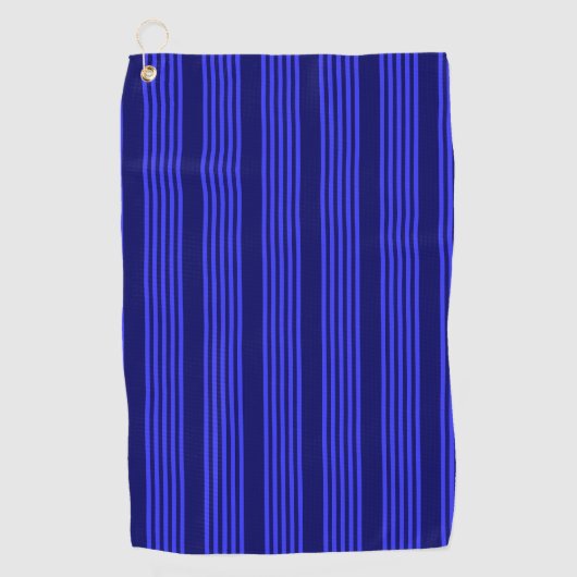 Serviette De Golf Motif bleu cinq bandes (Devant)