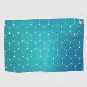 Serviette De Golf Motif bleu d'ADN de Teal (Horizontal)