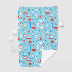 Serviette De Golf Motif bleu dentaire