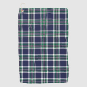 Serviette De Golf Motif bleu vert tatan plaid